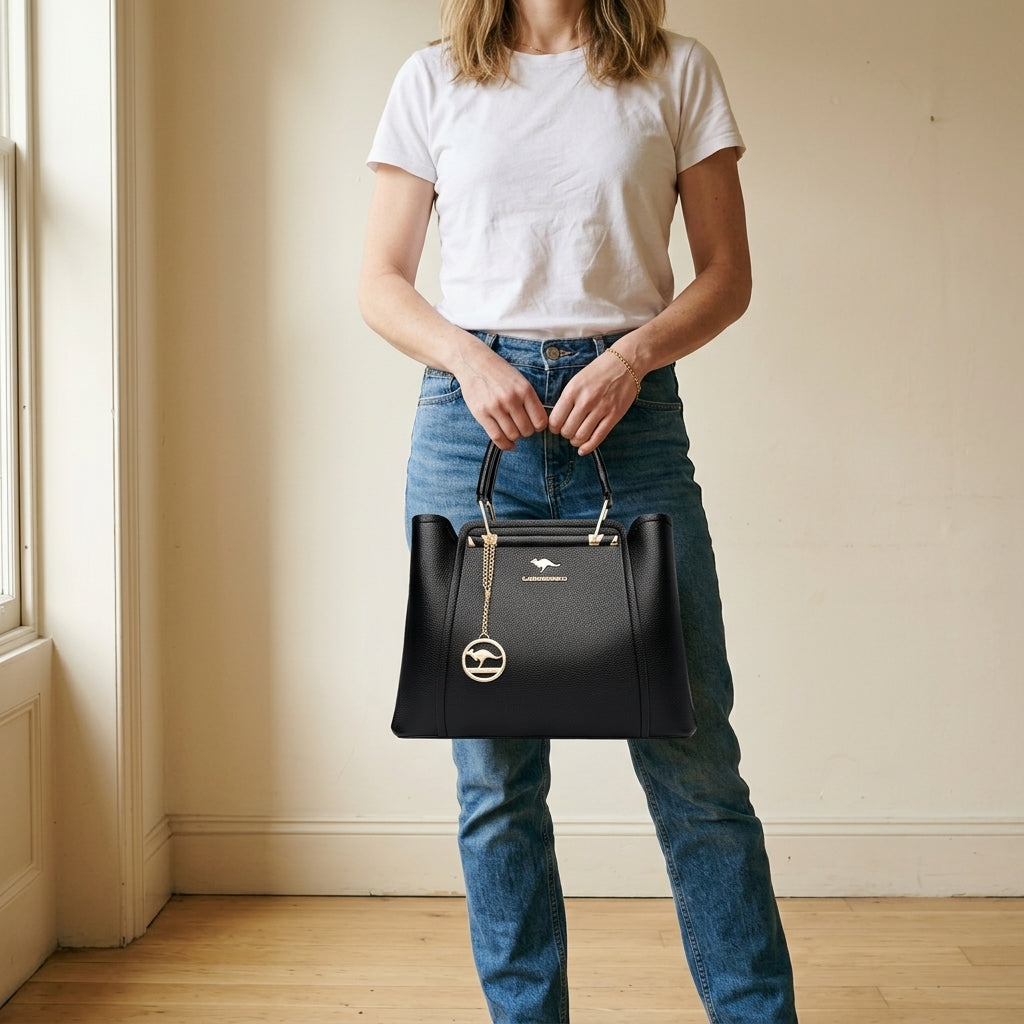 Giulia | Borsa a Mano in Pelle con Tracolla