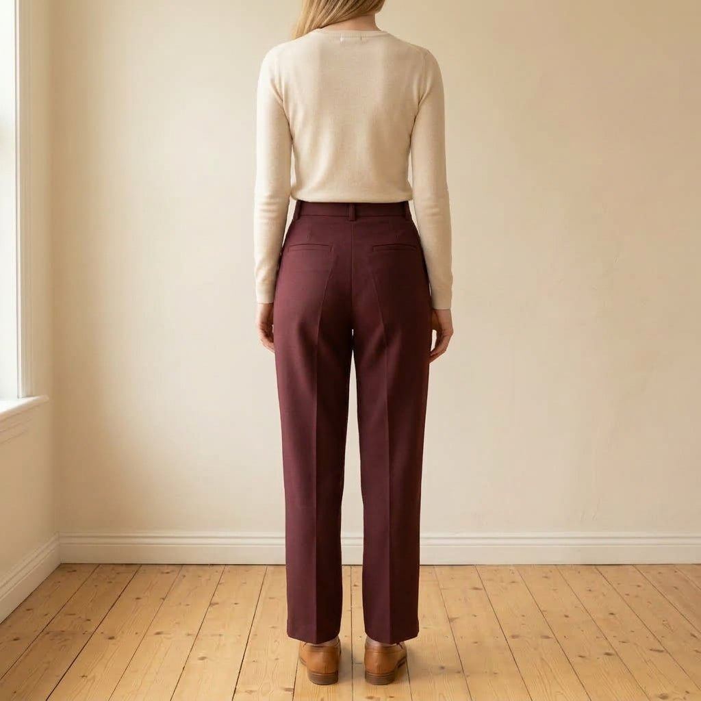 Fiamma | Pantaloni Eleganti a Vita Alta Gamba Dritta