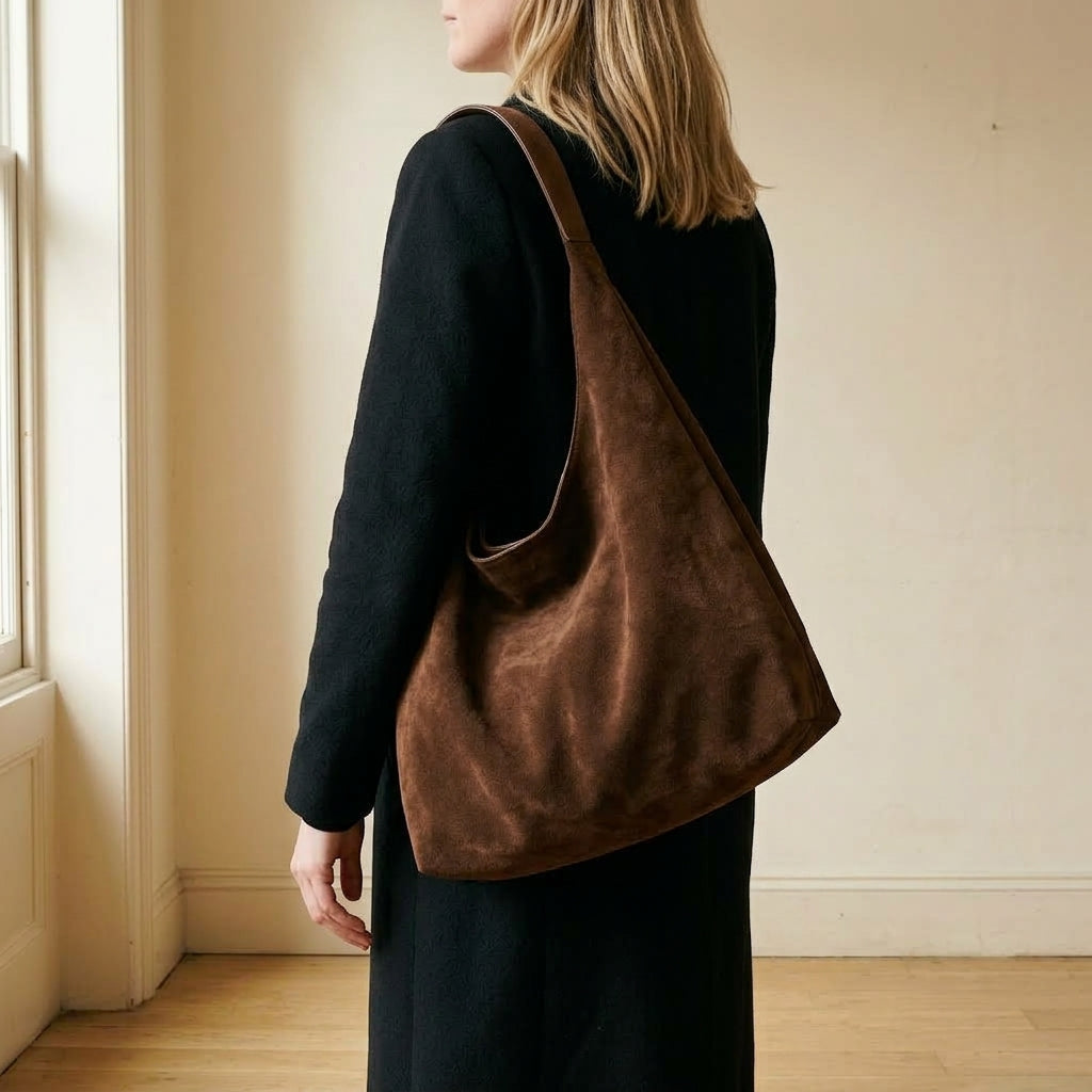 Chiara | Borsa Hobo Oversize in Camoscio