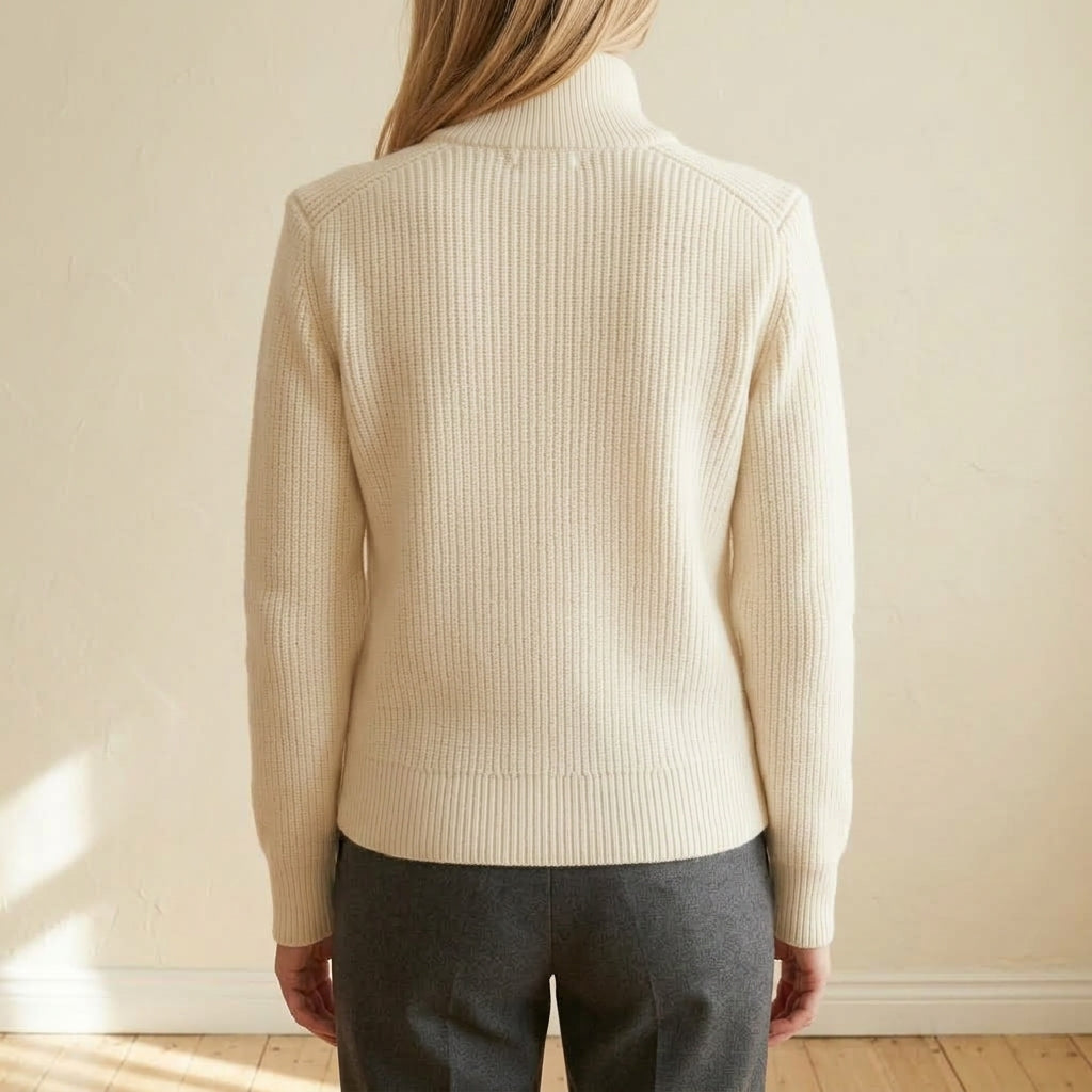 Camilla | Cardigan in Lana con Collo Coreano