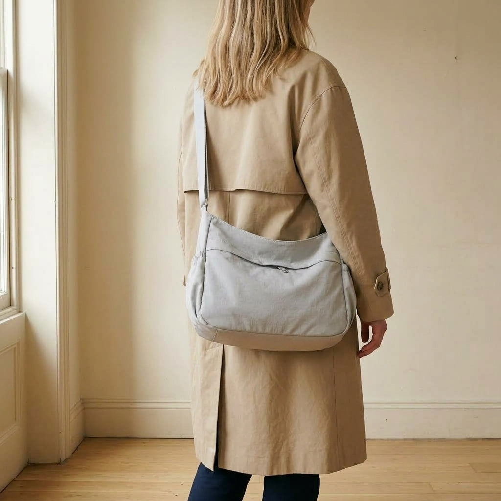 Mia | Borsa a Tracolla in Nylon Oversize