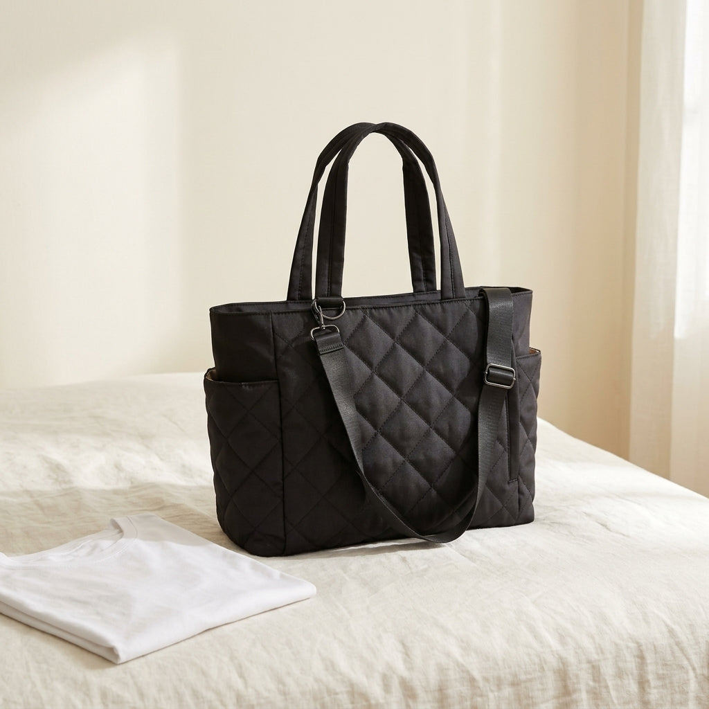 Nora | Borsa Tote Trapuntata in Nylon