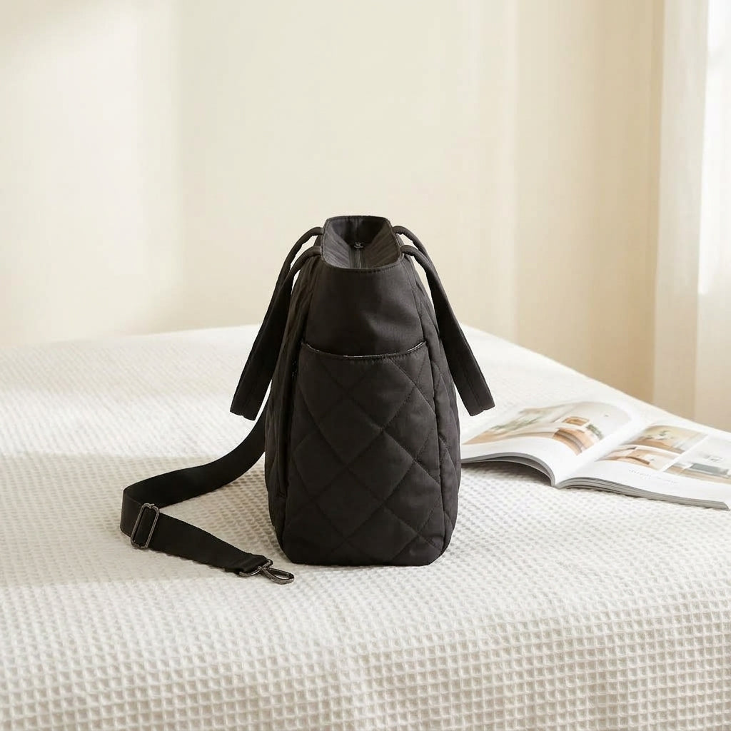 Nora | Borsa Tote Trapuntata in Nylon
