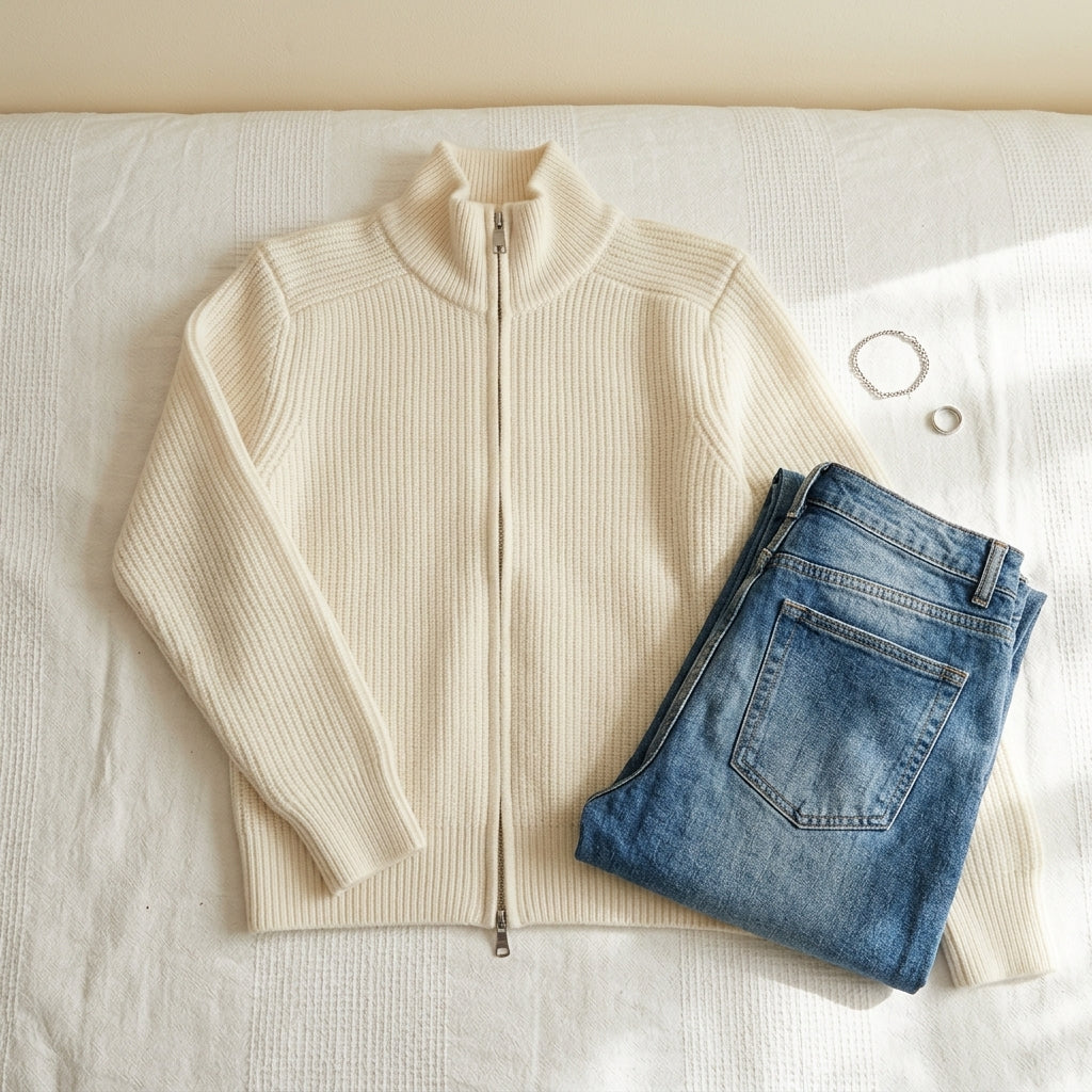 Camilla | Cardigan in Lana con Collo Coreano