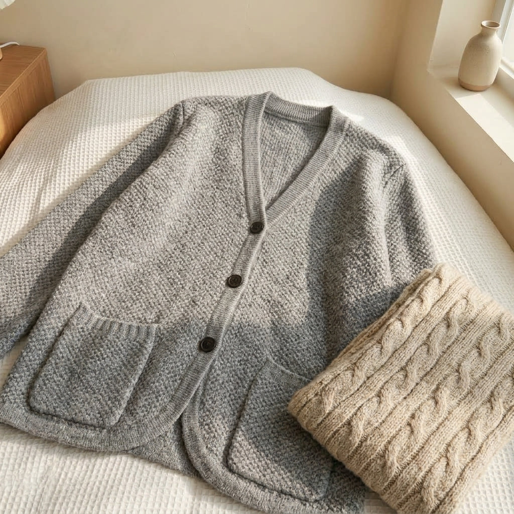 Teresa | Cardigan in Cashmere con Collo a V