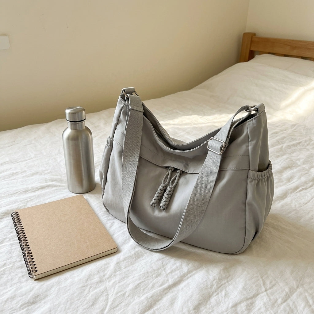 Mia | Borsa a Tracolla in Nylon Oversize