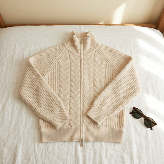 Sole | Cardigan in Cashmere con Collo a Zip