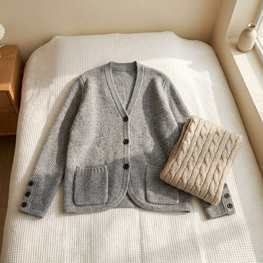 Teresa | Cardigan in Cashmere con Collo a V