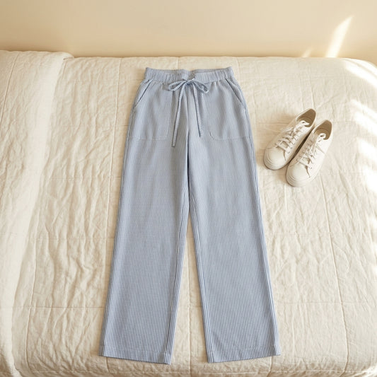 Palmira | Pantaloni a Righe Vita Alta con Coulisse