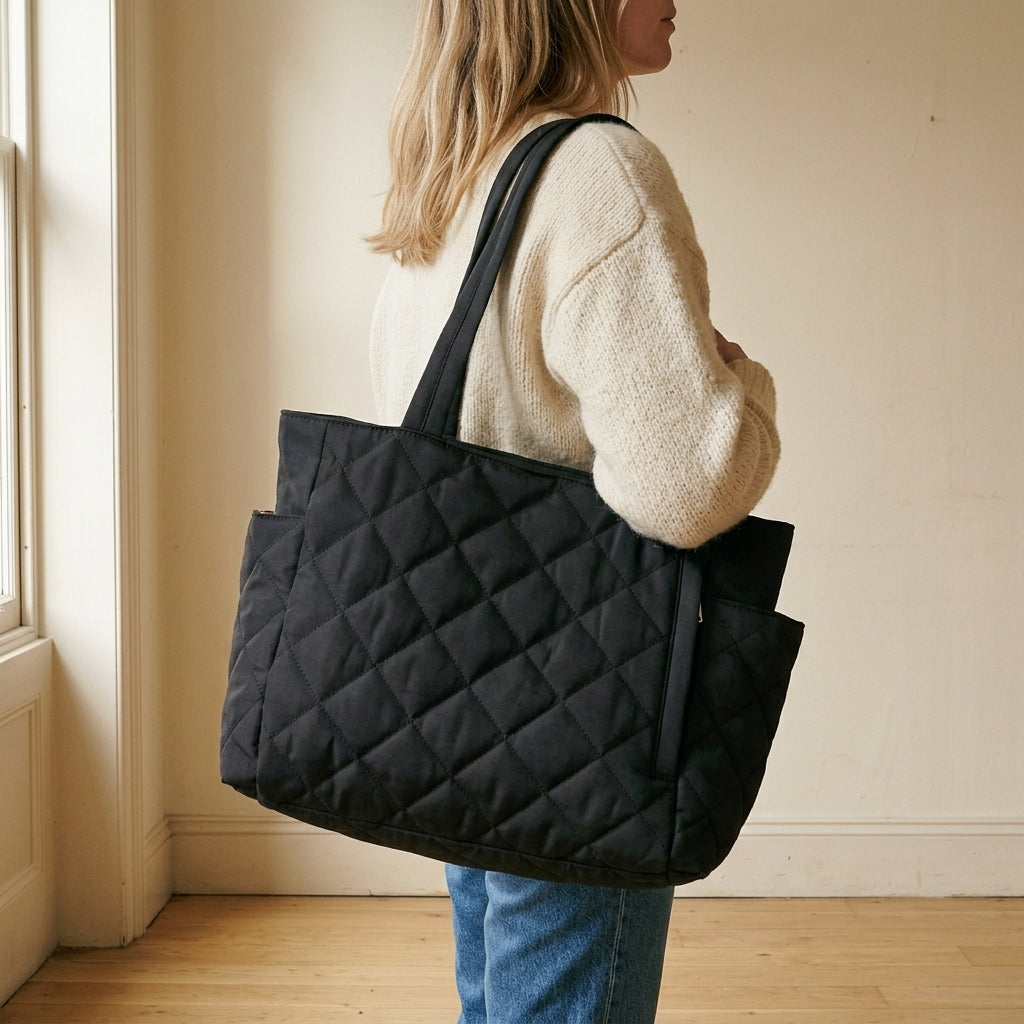 Nora | Borsa Tote Trapuntata in Nylon