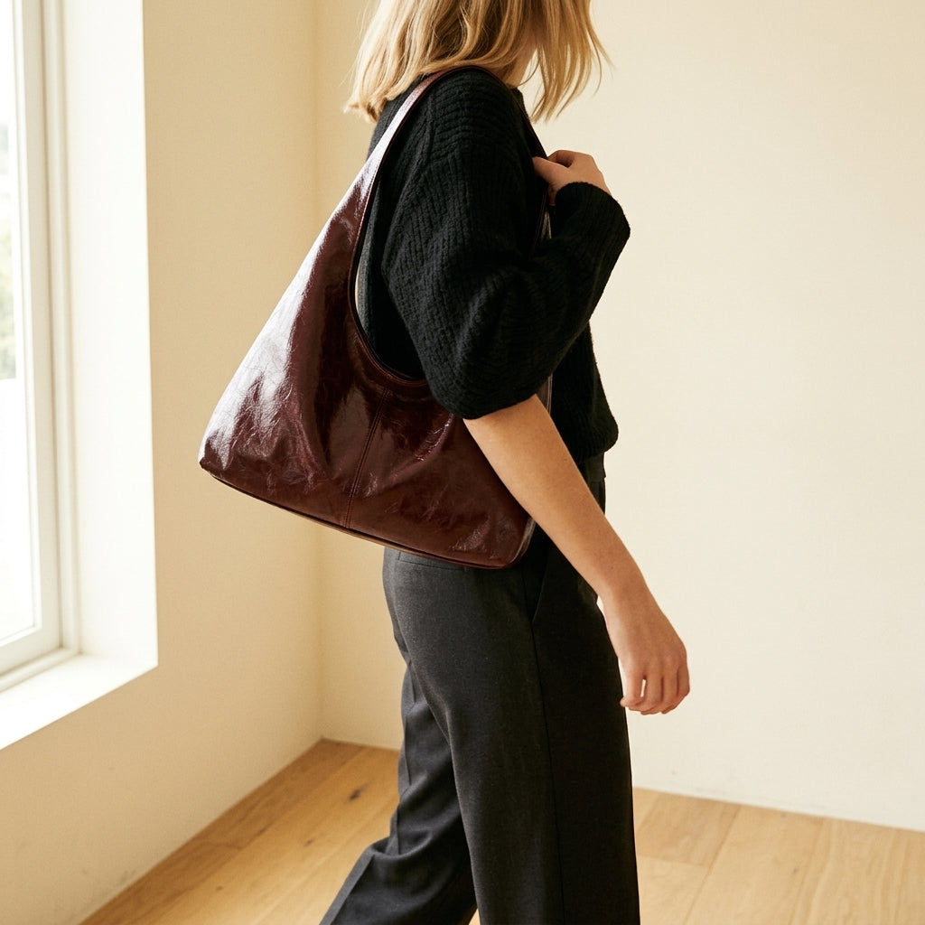 Bianca | Borsa Hobo a Spalla in Pelle