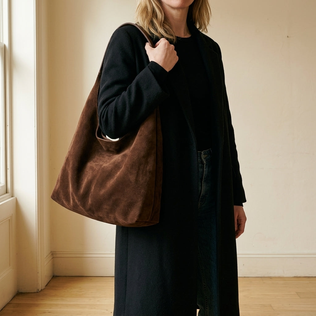Chiara | Borsa Hobo Oversize in Camoscio