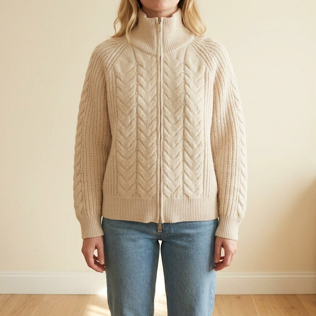 Sole | Cardigan in Cashmere con Collo a Zip