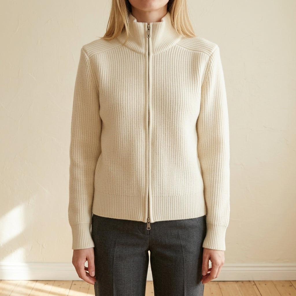 Camilla | Cardigan in Lana con Collo Coreano