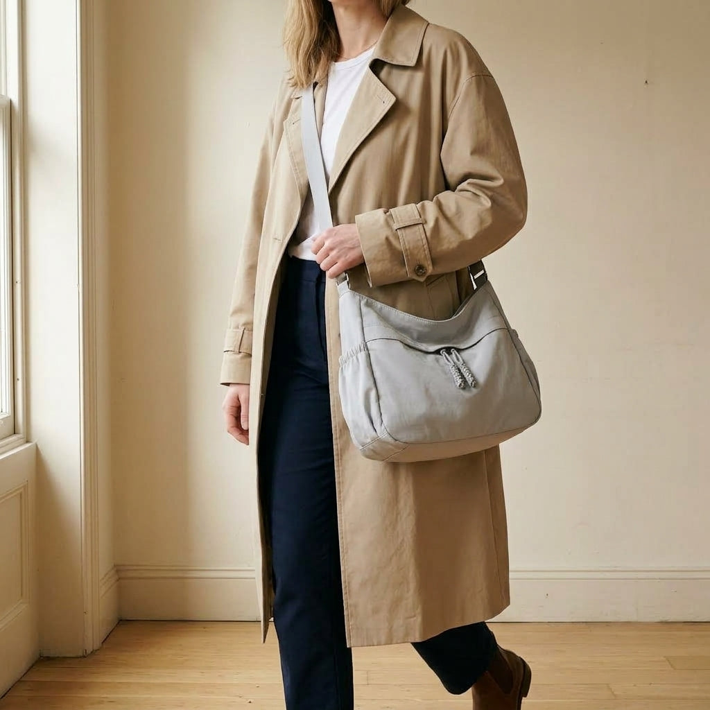 Mia | Borsa a Tracolla in Nylon Oversize