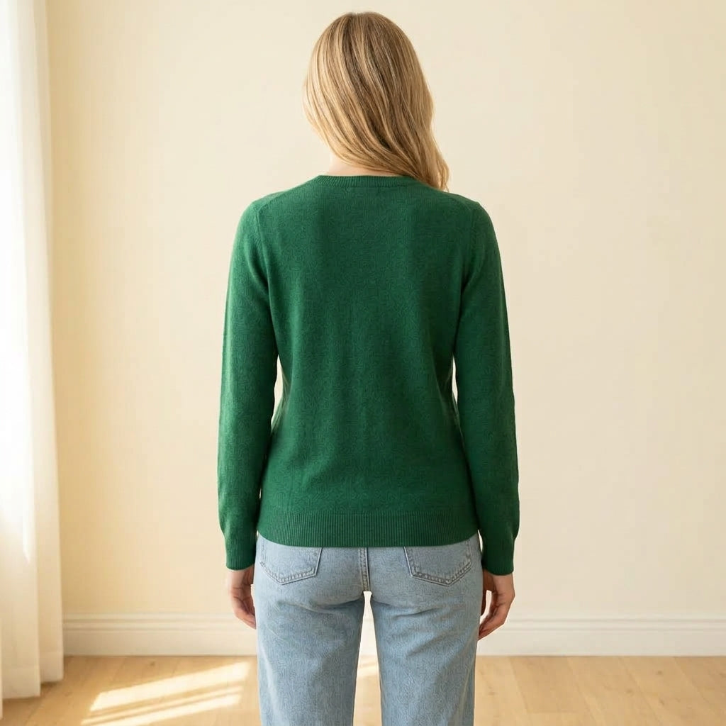 Ludovica | Cardigan in Lana Merino con Collo a O